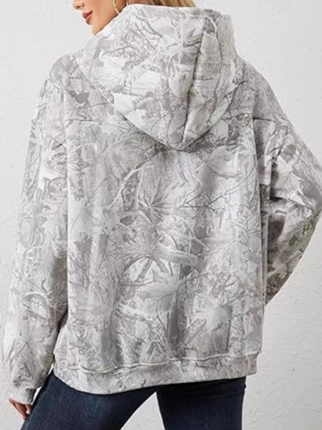 Full Size Kangaroo Pocket Long Sleeve Hoodie Plus Size