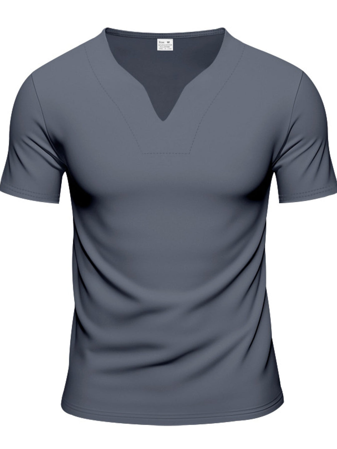 Men's Full Size Casual V-Neck Short Sleeve T-Shirt Plus Size