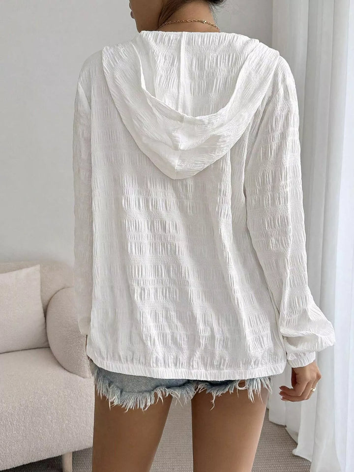 Lightweight Textured Hooded Jacket