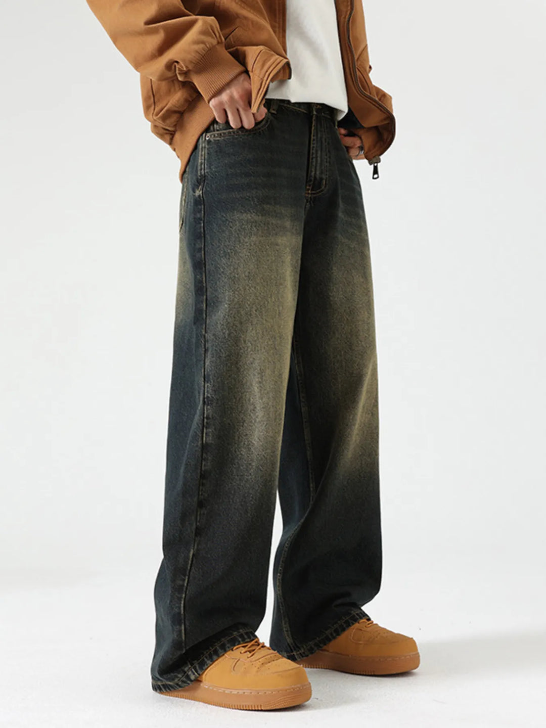 Men's Wide Leg Baggy Jeans
