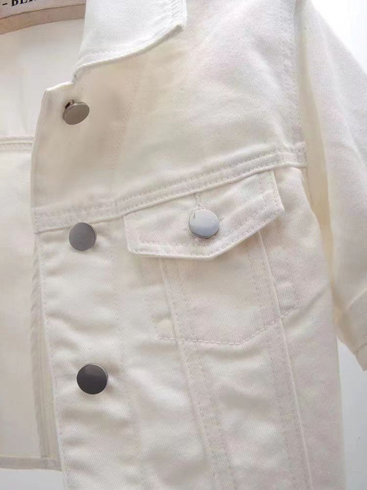 Full Size Cropped  Denim Jacket Plus Size