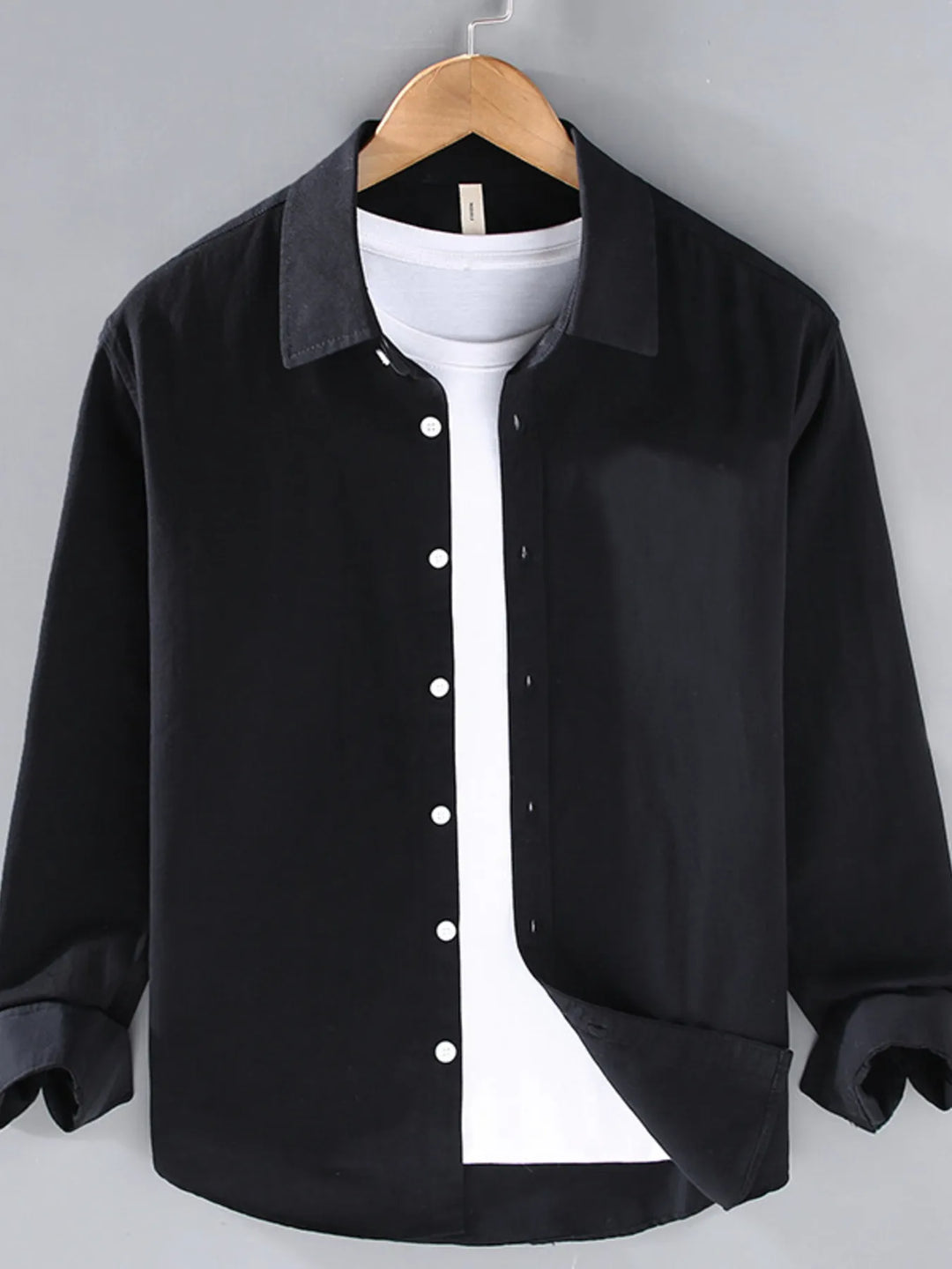 Men's Plus Size Button Up Long Sleeve Shirt