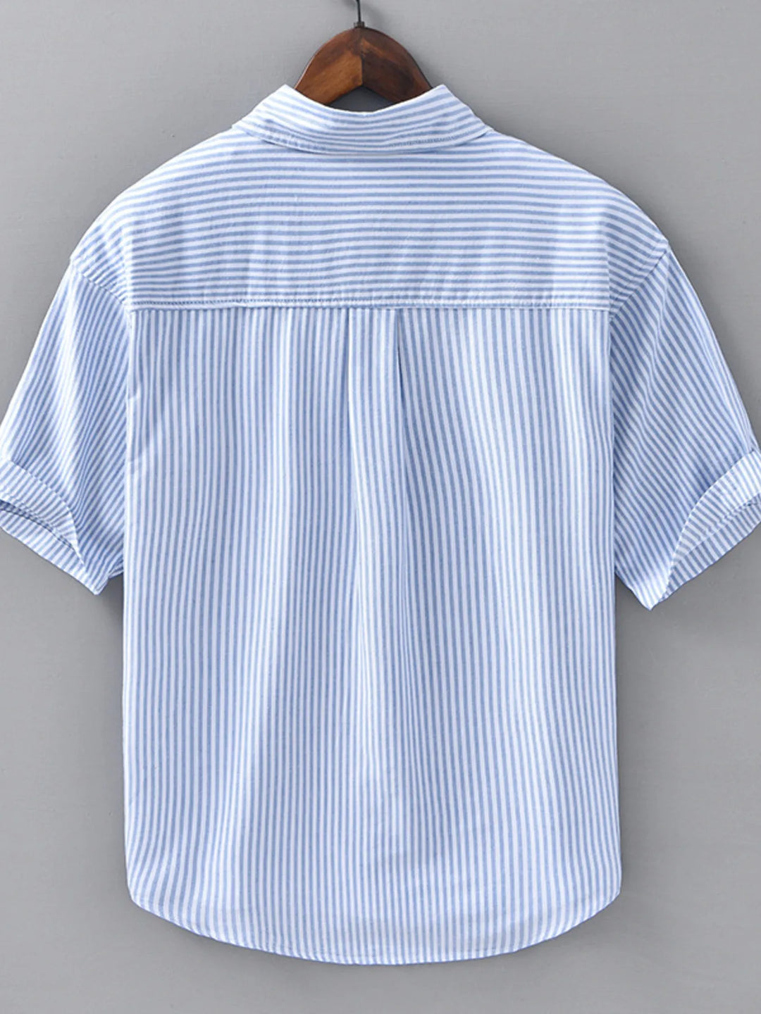Men's Plus Size Casual Striped Short Sleeve Shirt