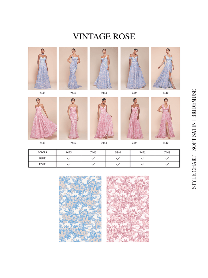 Ladivine 7442 Dress Tie Strap A-Line Floral Printed Skirt