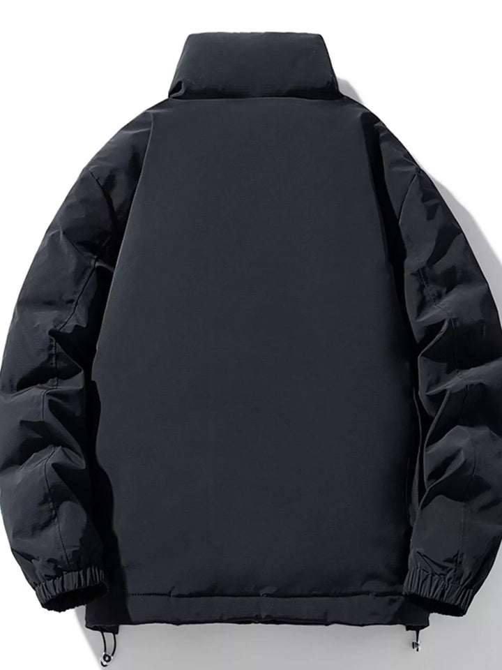 Men's Plus Size Warm Padded Stand Collar Winter Coat