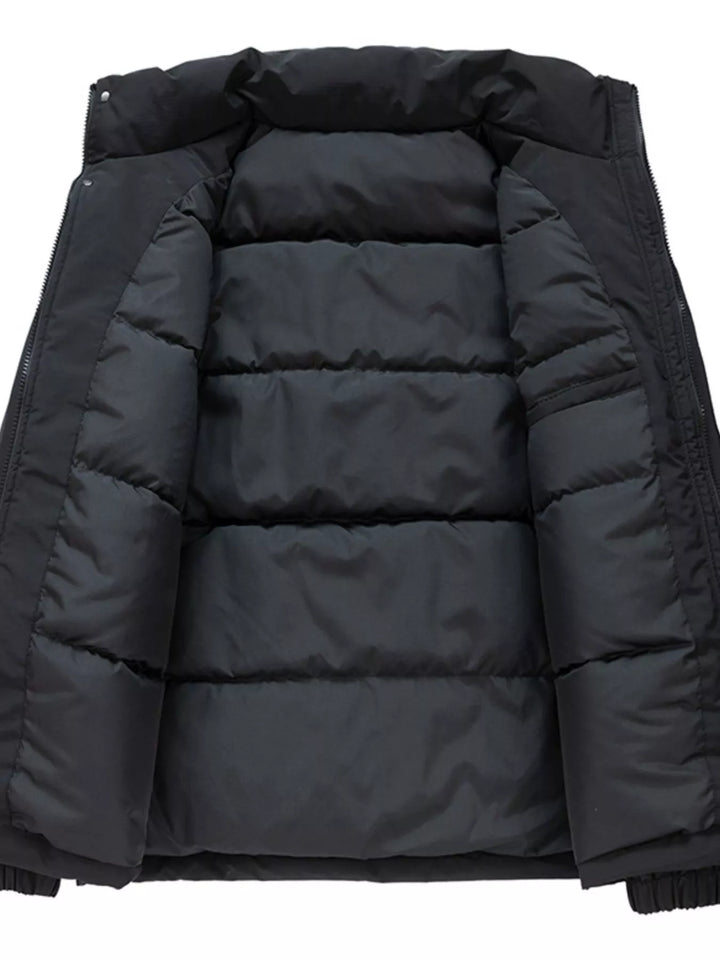 Men's Plus Size Warm Padded Stand Collar Winter Coat