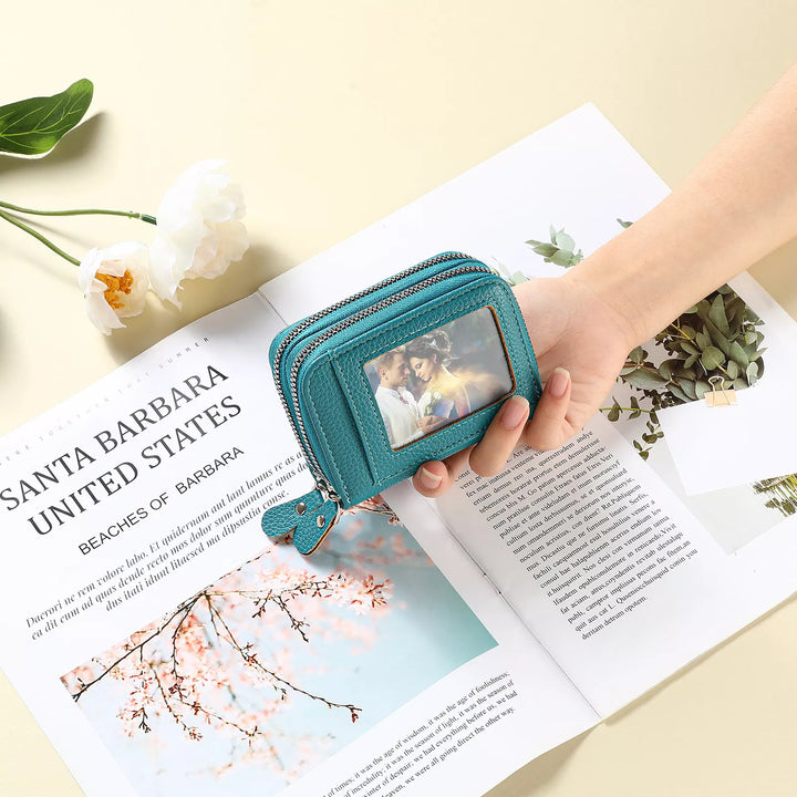 Double Zipper Card Case with ID Window
