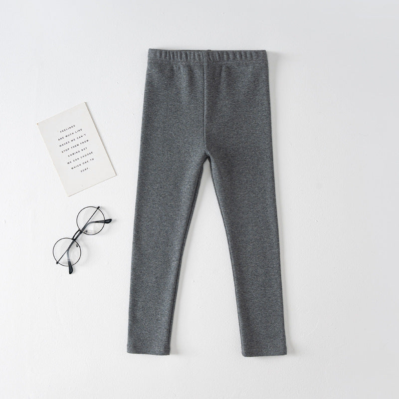 Basic Cotton-spandex Girls Leggings