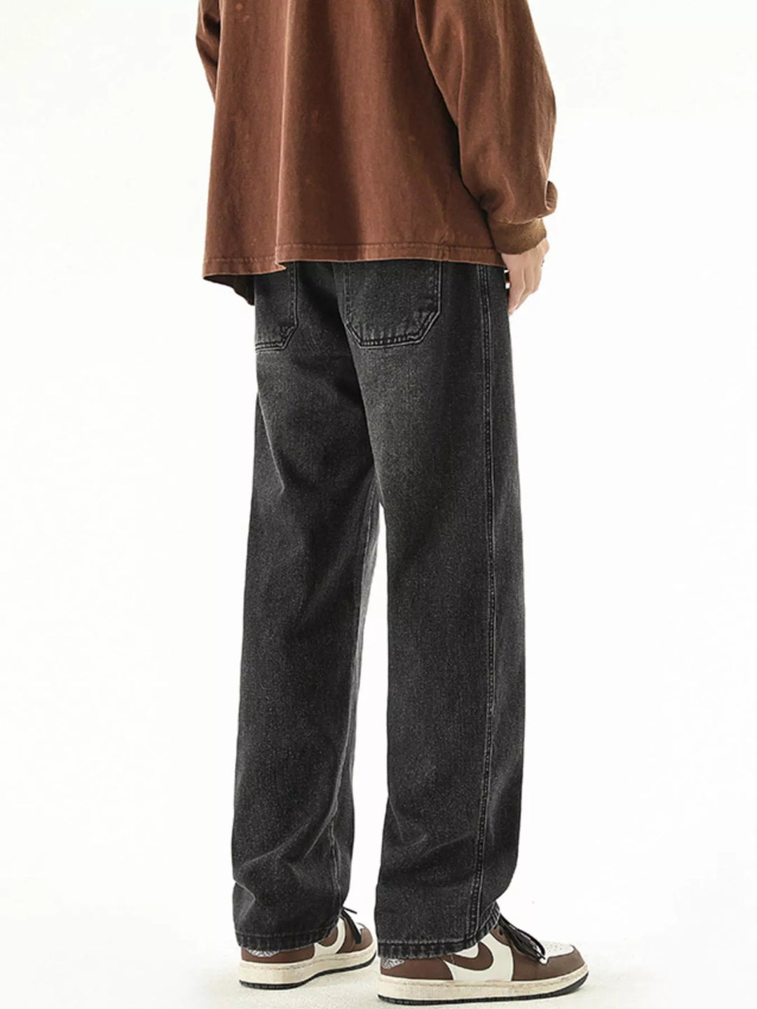 Men's Full Size Wide Leg Drawstring Jeans Plus Size