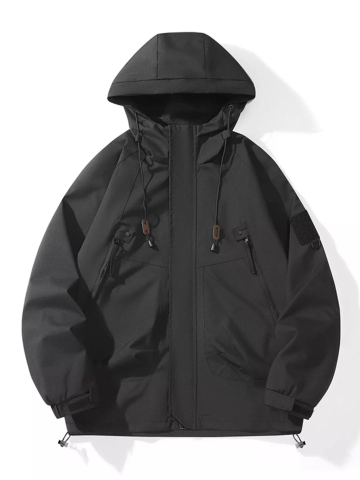 Men's Full Size Hooded Windproof Outdoor Jacket Plus Size