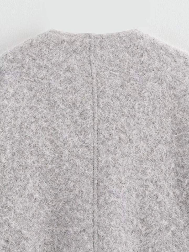 Textured Knit Tie-Front Outerwear