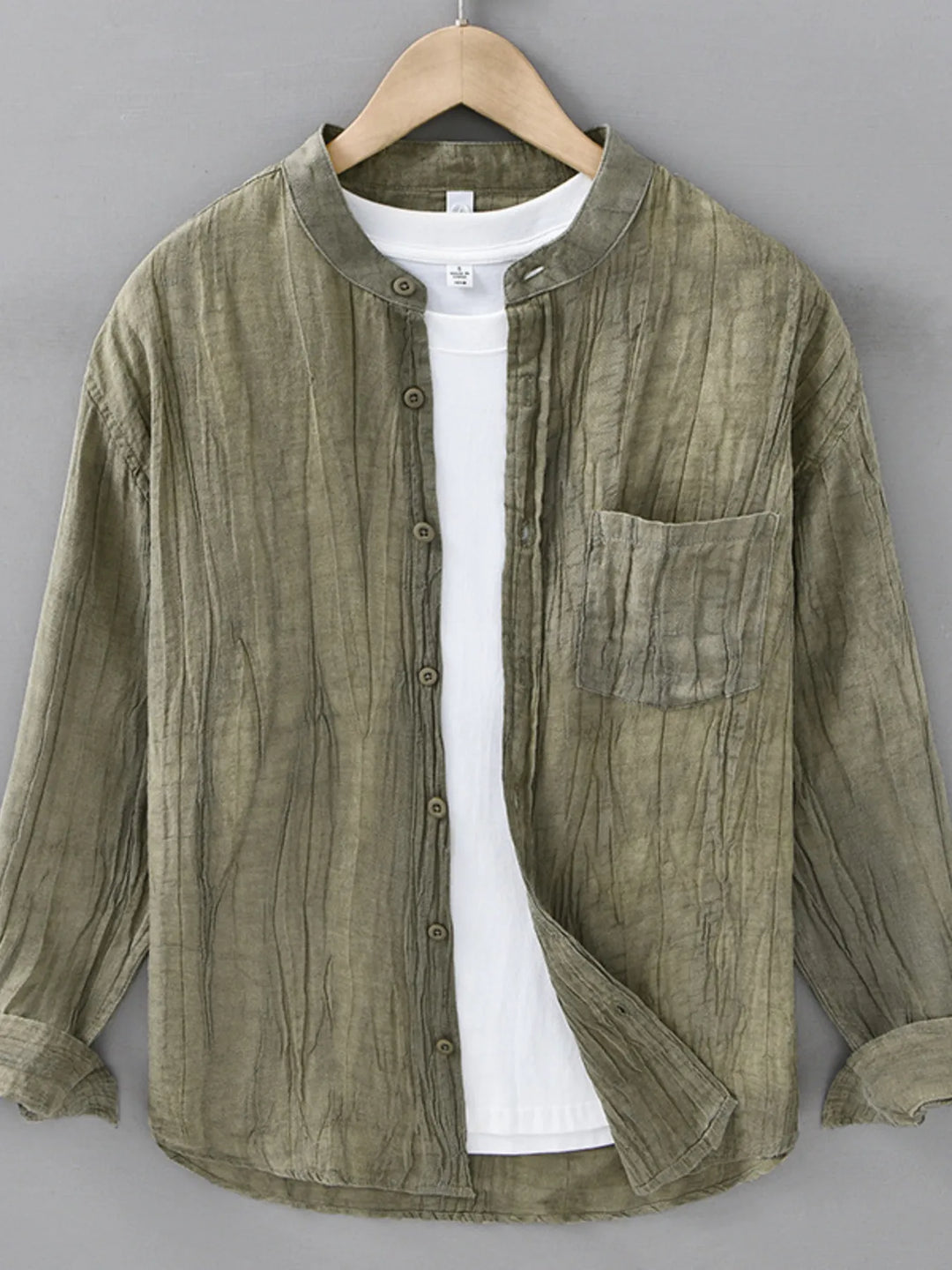 Men's Plus Size Button Up Long Sleeve Shirt