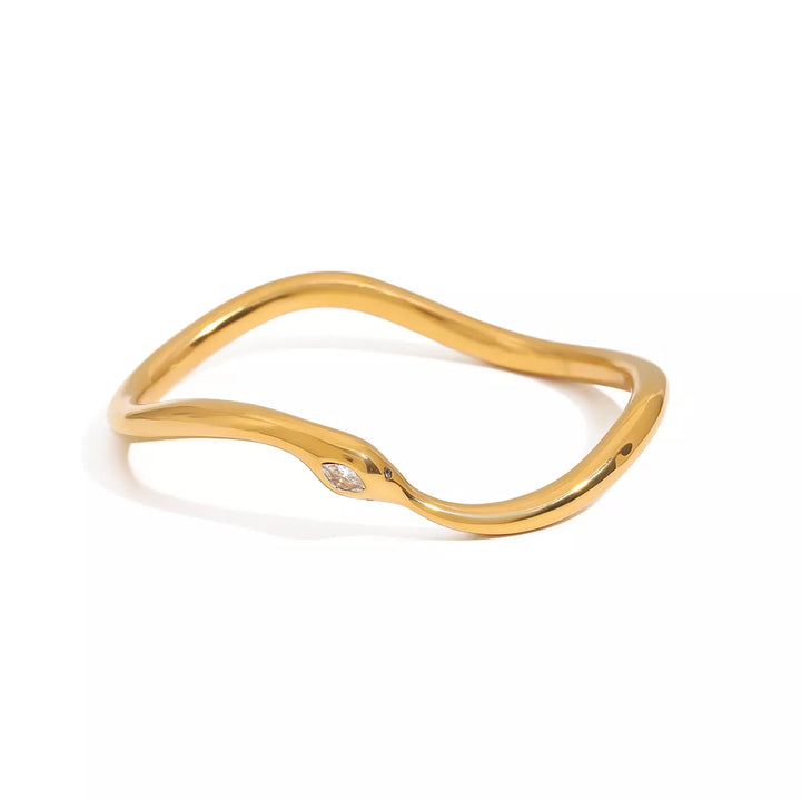18K Gold-Plated Wave Bracelet