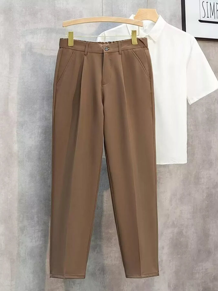 Men's Plus Size Classic Straight-Leg Pants