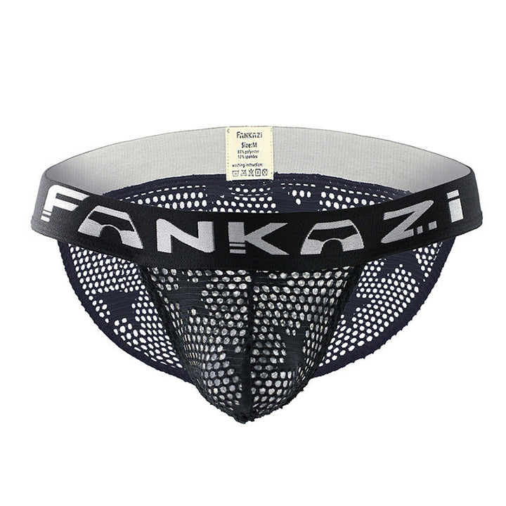 Hollow Men's Underwear Mesh Breathable High Fork