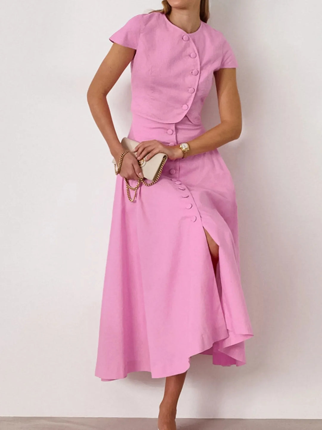 Short Sleeve Top and Skirt set