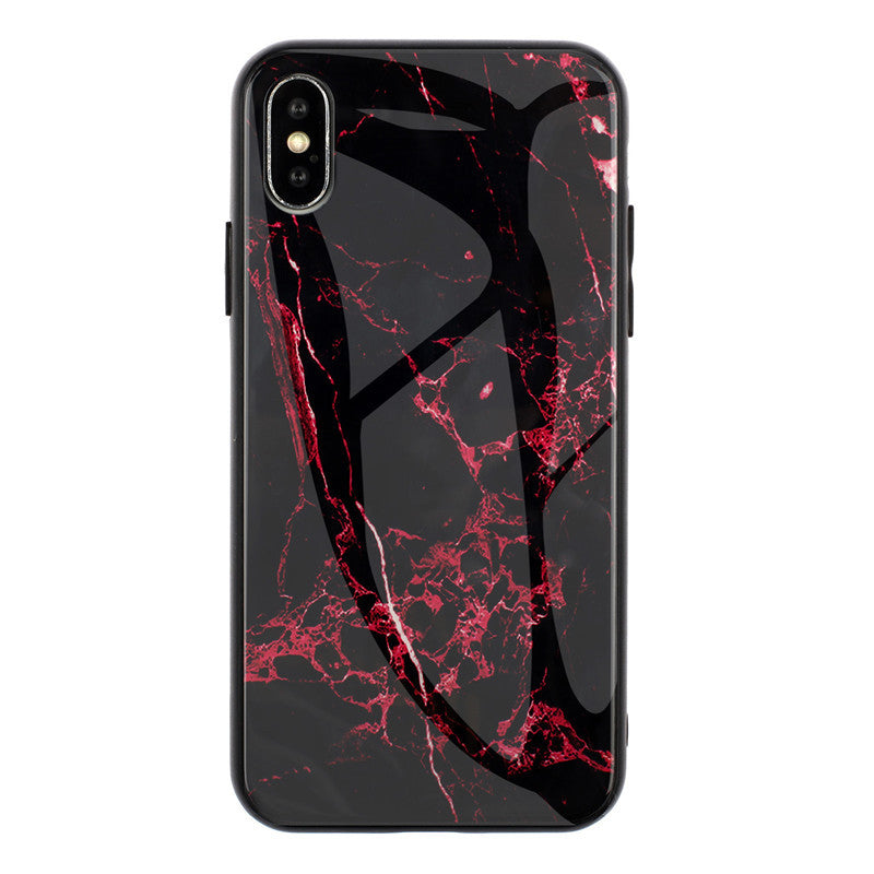 Marbled glass shell S10 protective cover