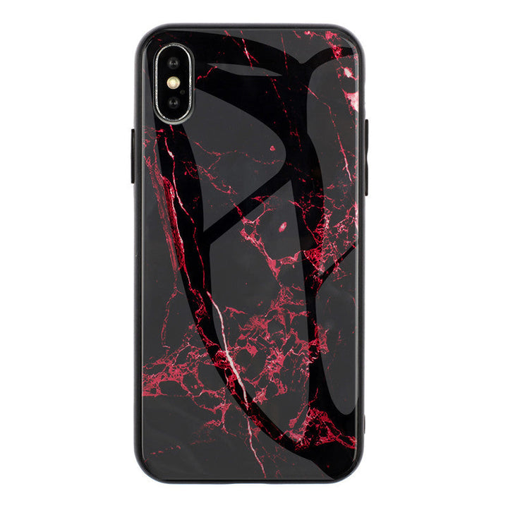 Marbled glass shell S10 protective cover