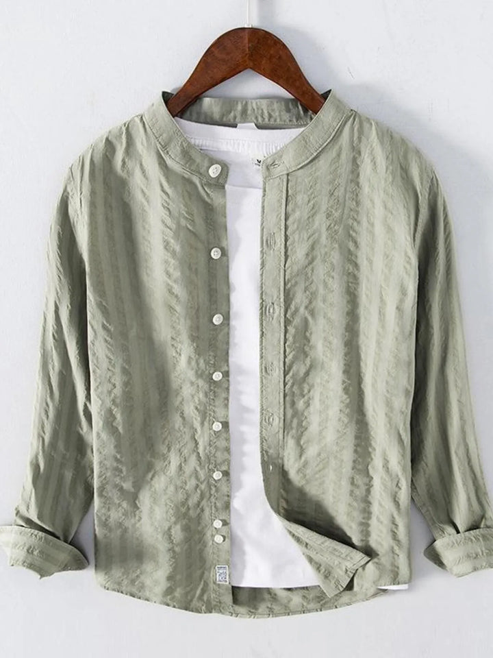 Men's Plus Size Button Up Long Sleeve Shirt