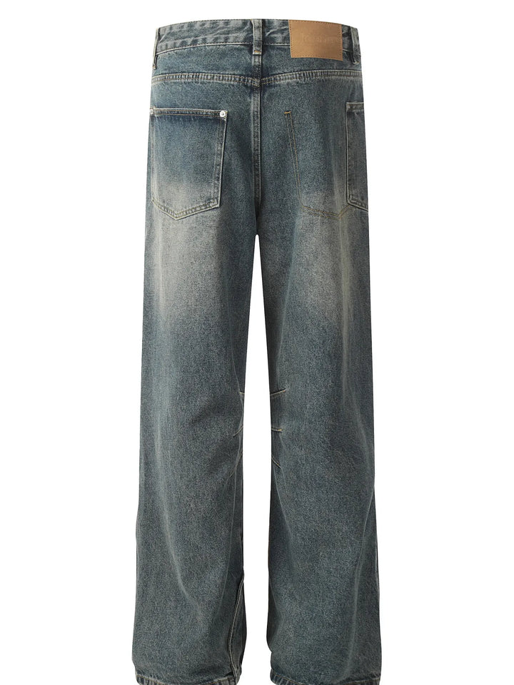 Men's Vintage Washed Wide Leg Baggy Jeans