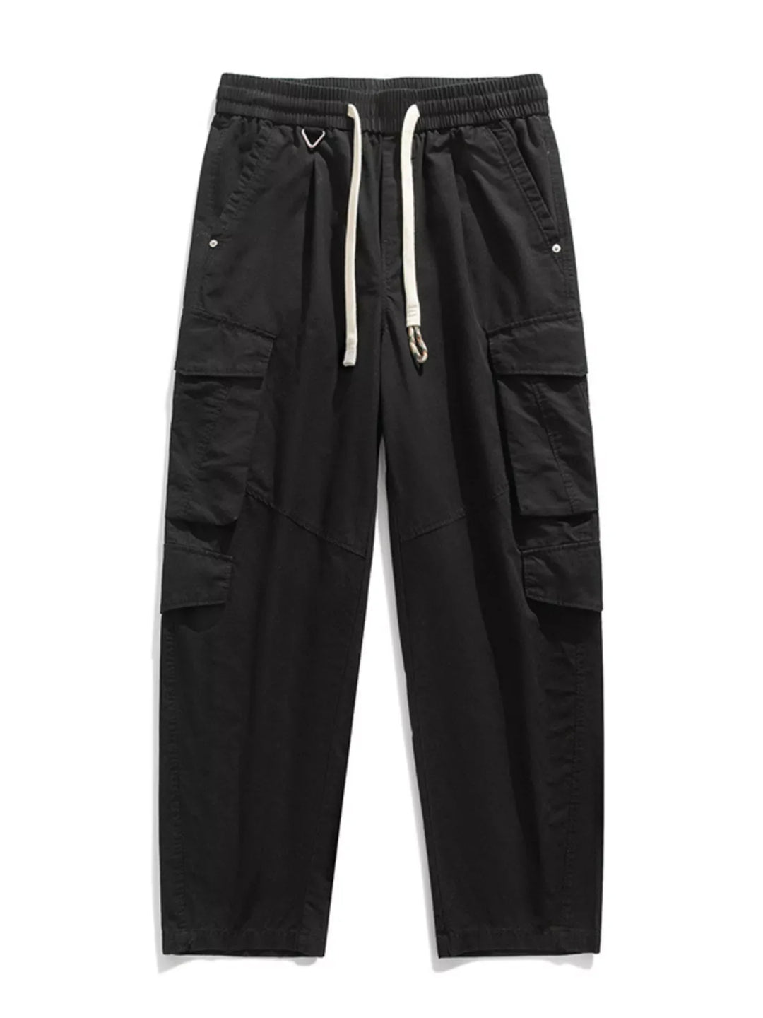 Men's Plus Size Loose Fit Cargo Pants with Drawstring