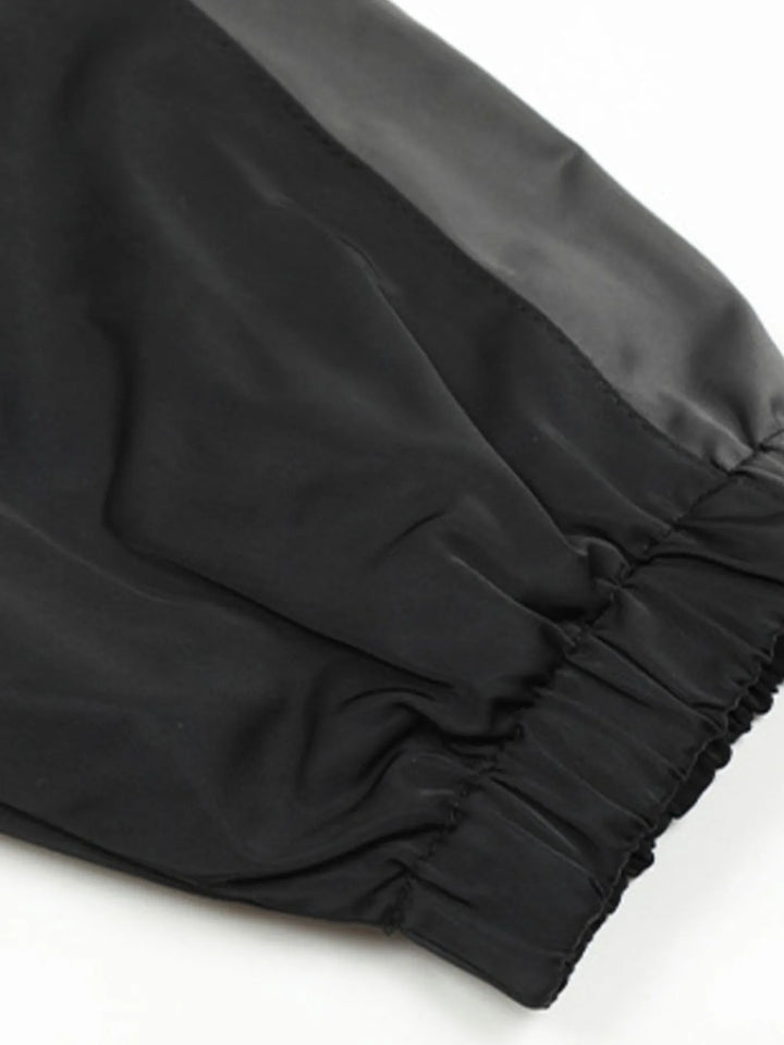 Men's Letter Zip Up Hooded Windbreaker Jacket