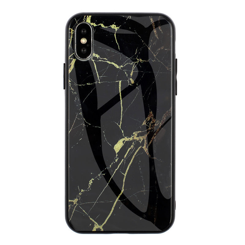 Marbled glass shell S10 protective cover