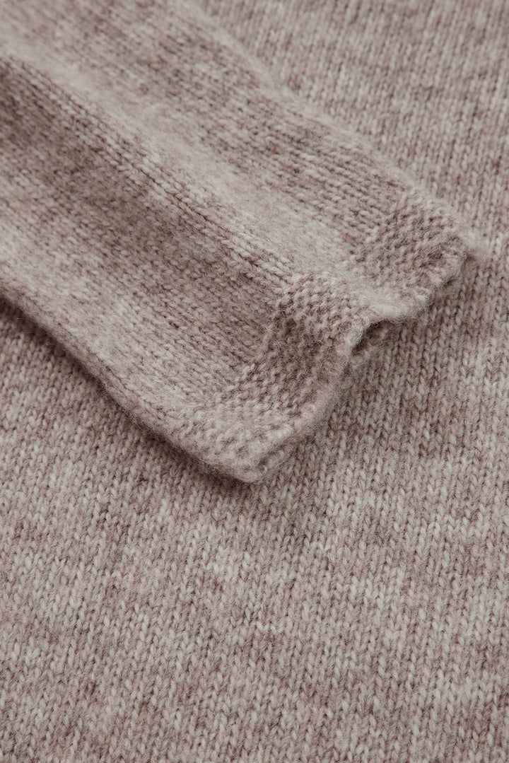 Gray Morn Contrast Colored Dot Detail Drop Shoulder Sweater