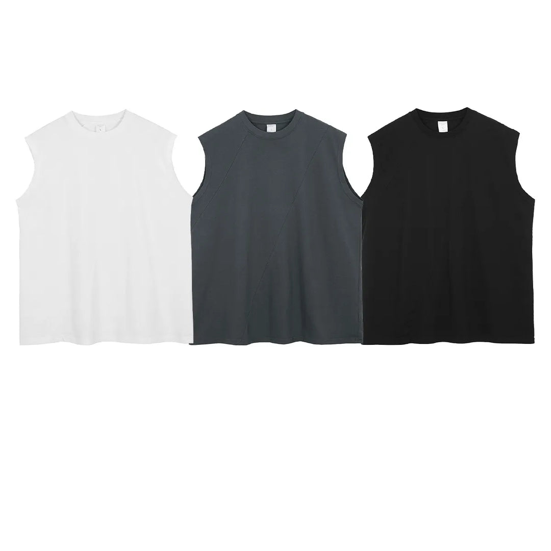 Men's Solid Color Round Neck Tank
