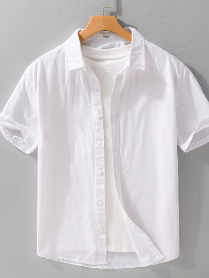 Men's Plus Size Button Up Short Sleeve Shirt
