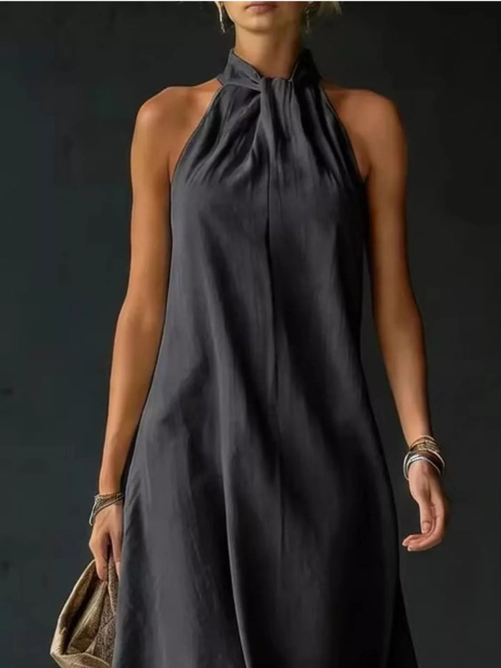 Full Size Halter Neck Maxi Dress Plus Size