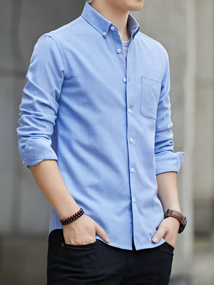 Men's Plus Size Casual Long Sleeve Shirt