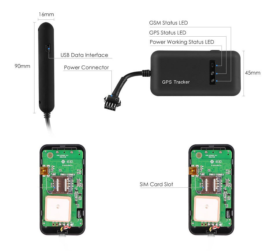 Mini GPS GSM Car Tracker Locator Cut Off Fuel
