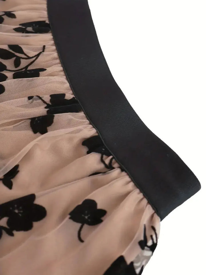 Floral Print High Waist Mini Skirt
