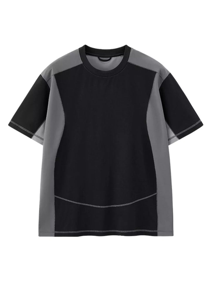 Men's Contrast Stitching Relaxed Fit T-Shirt