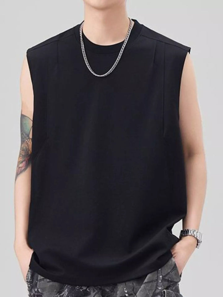 Men's Plus Size Solid Color Casual Tank Top