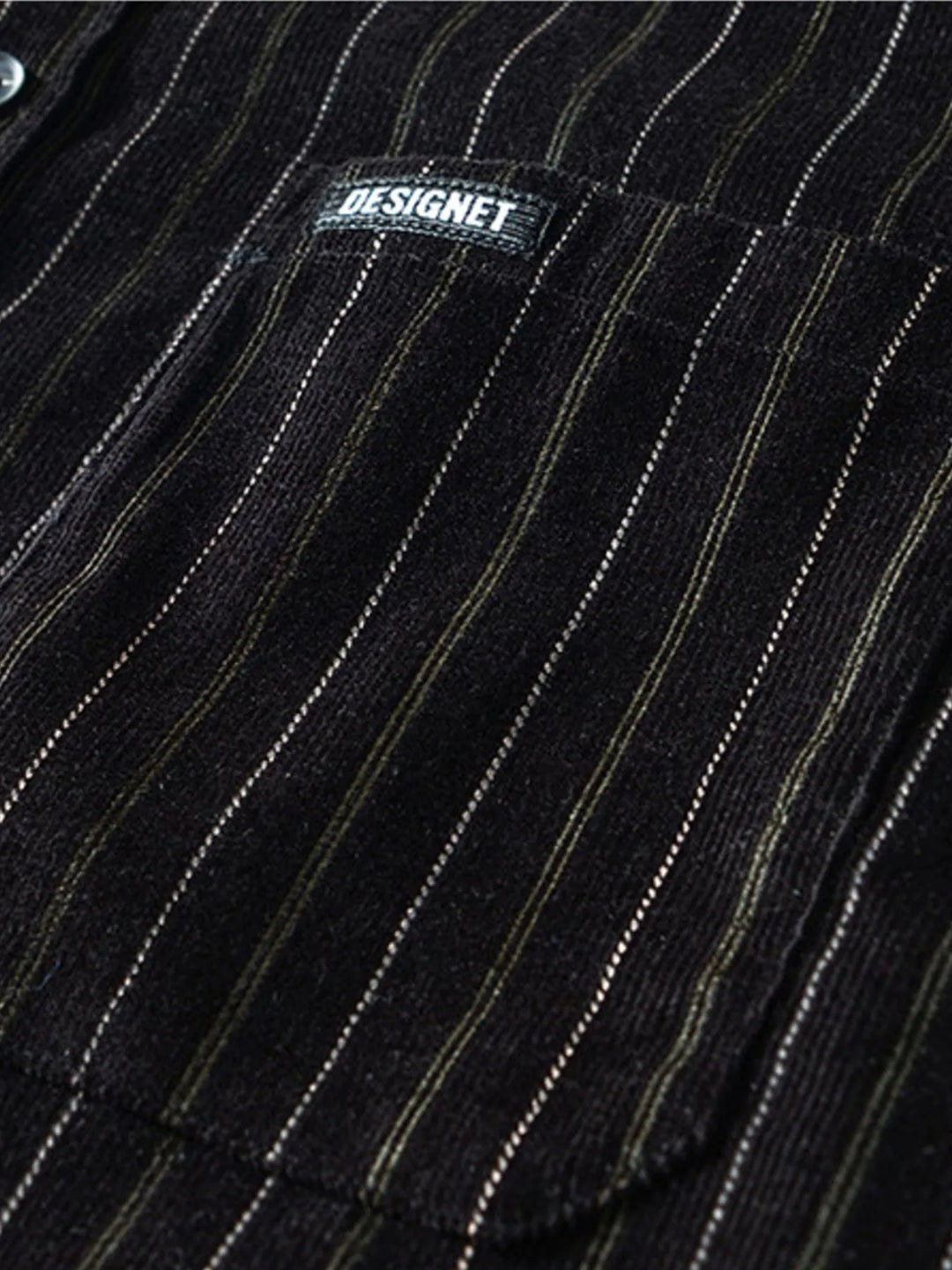 Men's Plus Size Striped Button Up Long Sleeve Shirt