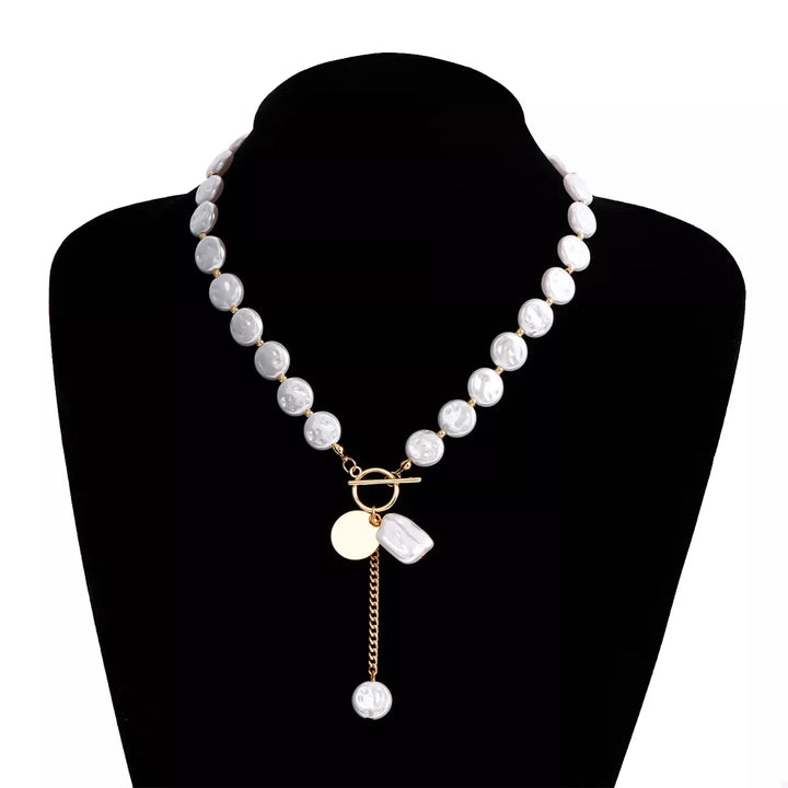18K Gold-Plated Pearl Drop Necklace