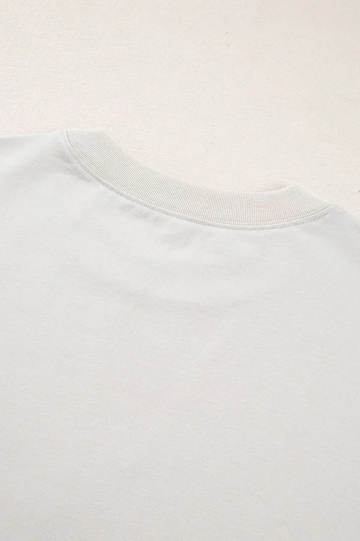 Casual Oversize Bow Drop Shoulder Tunic Casual Tee