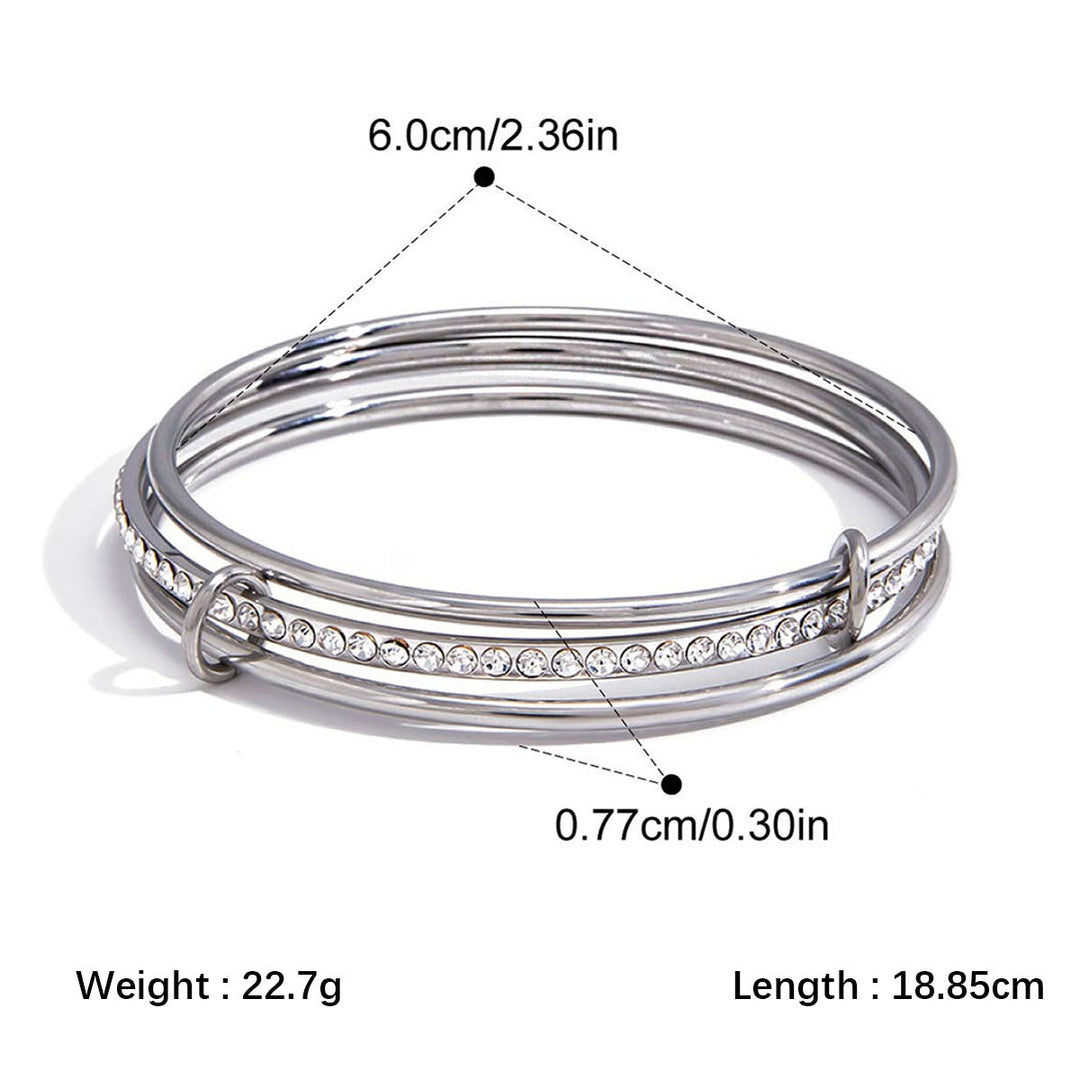 High-end Stainless Steel Zircon Bracelet That Wont Fade
