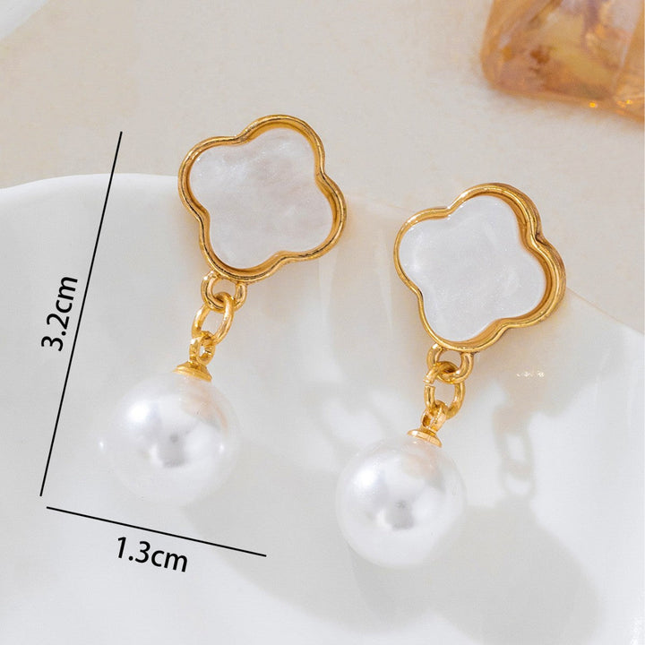 Bestselling Cross-border Light Luxury Niche Shell Drop Earrings, Unique Vintage High-end Ocean Style Women Earrings