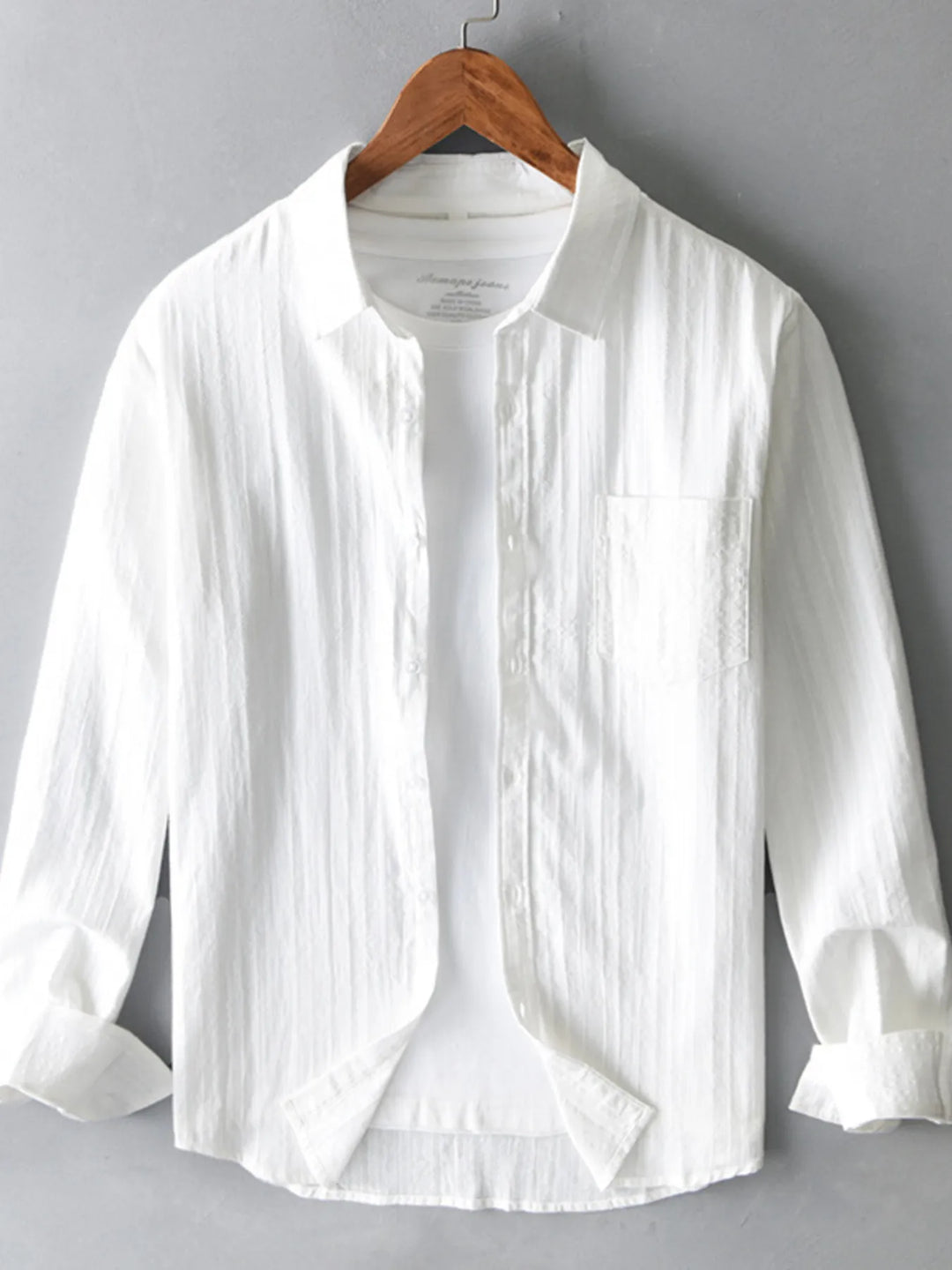 Men's Plus Size Button Up Long Sleeve Shirt