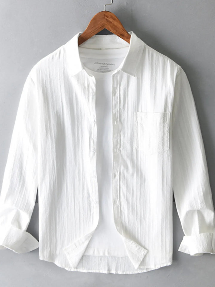 Men's Plus Size Button Up Long Sleeve Shirt