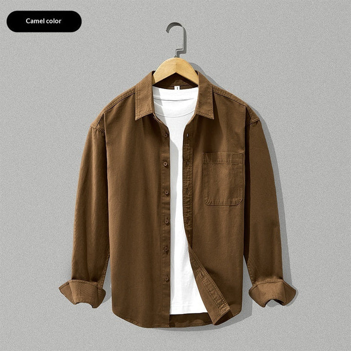 Loose-fitting Versatile Long-sleeve Cotton Shirt