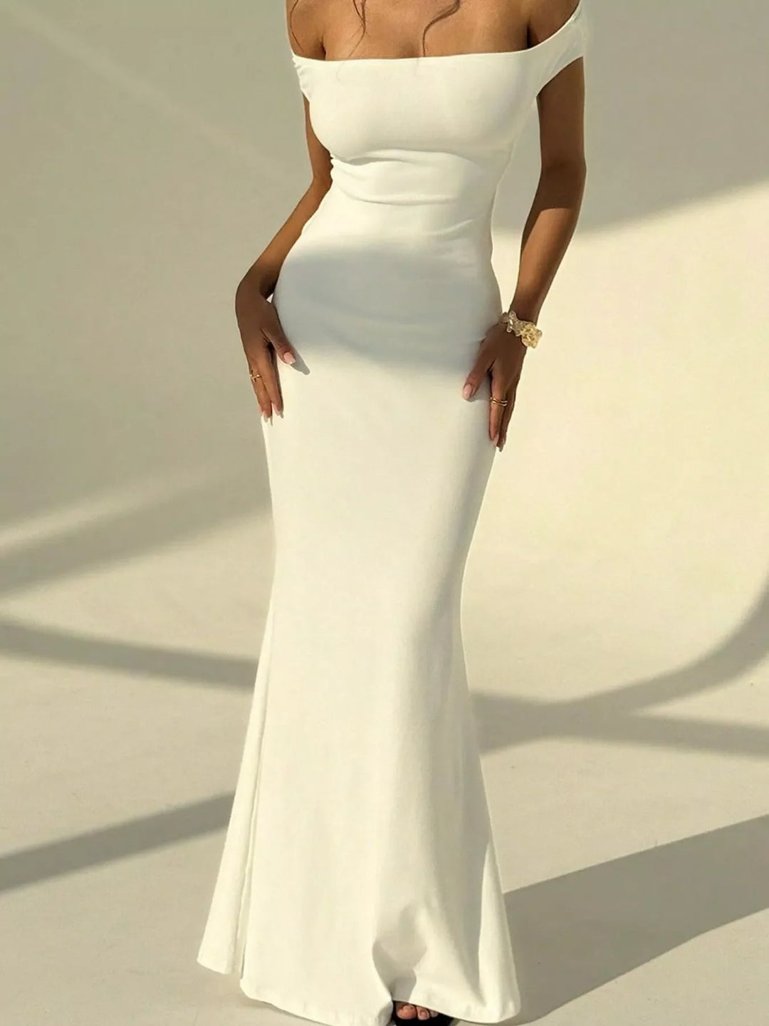 Backless Off-Shoulder Bodycon Mermaid Maxi Dress