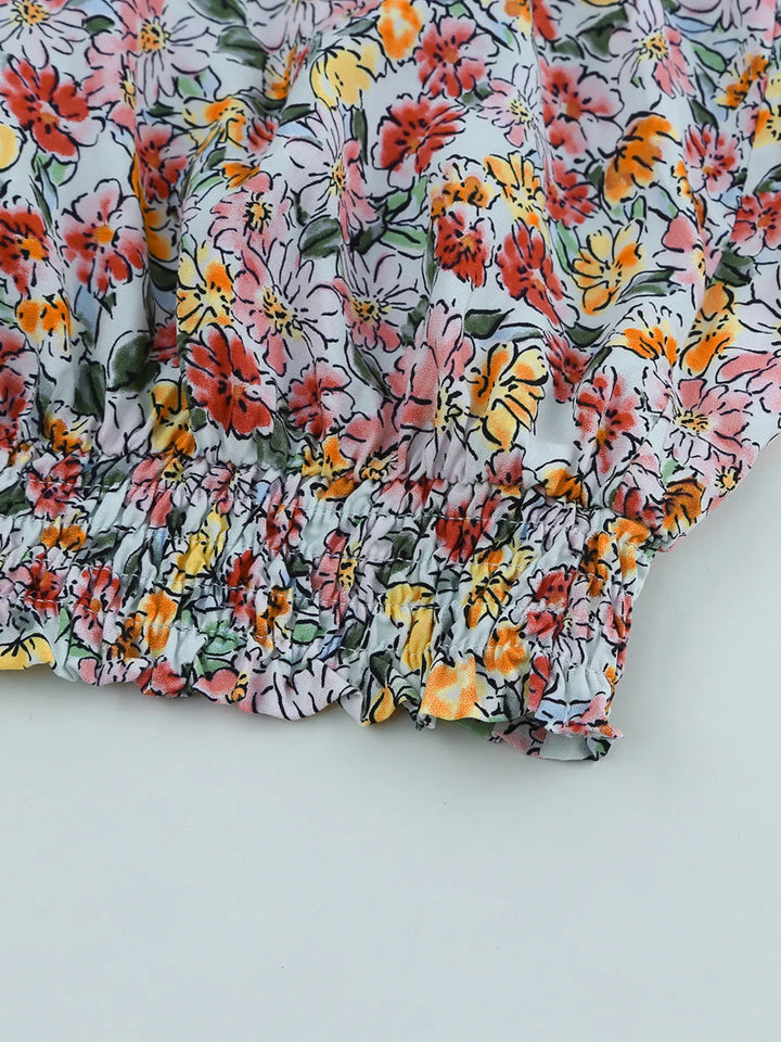 Floral Print Halter Cami