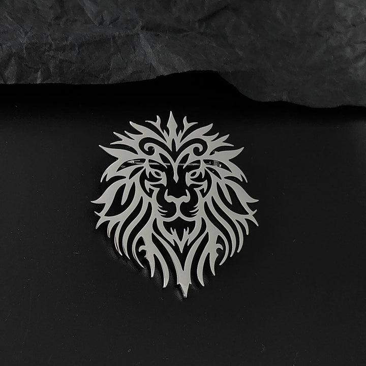 Retro Hollowed-Out Lion Brooch Accessory