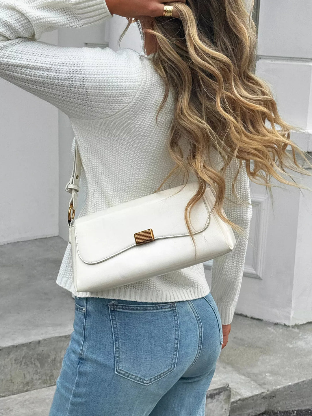 Button-Front Ribbed Long Sleeve Cardigan