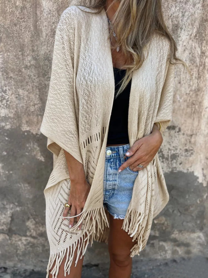 Fringe Open Front Cardigan