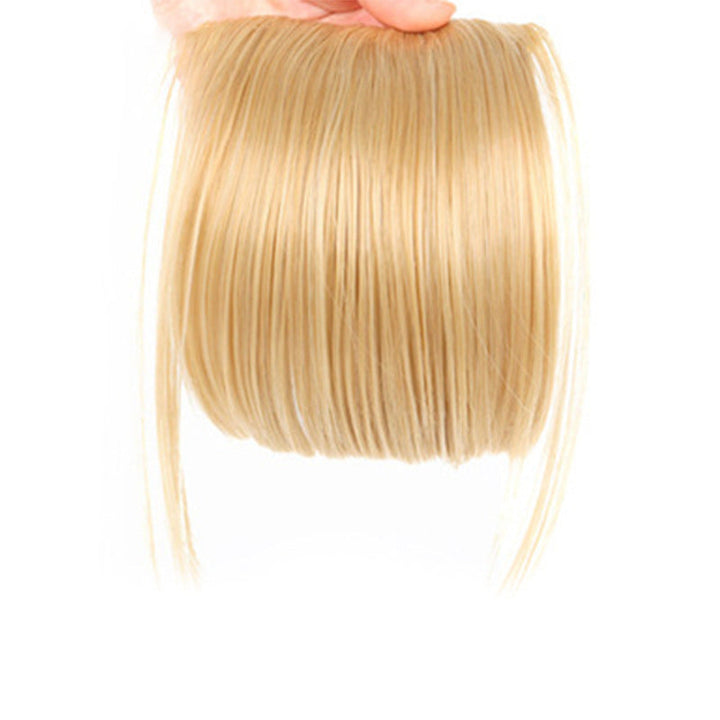 Womens Side-swept Bangs With Hair Clips Synthetic European And American-style Wig With Side Bangs